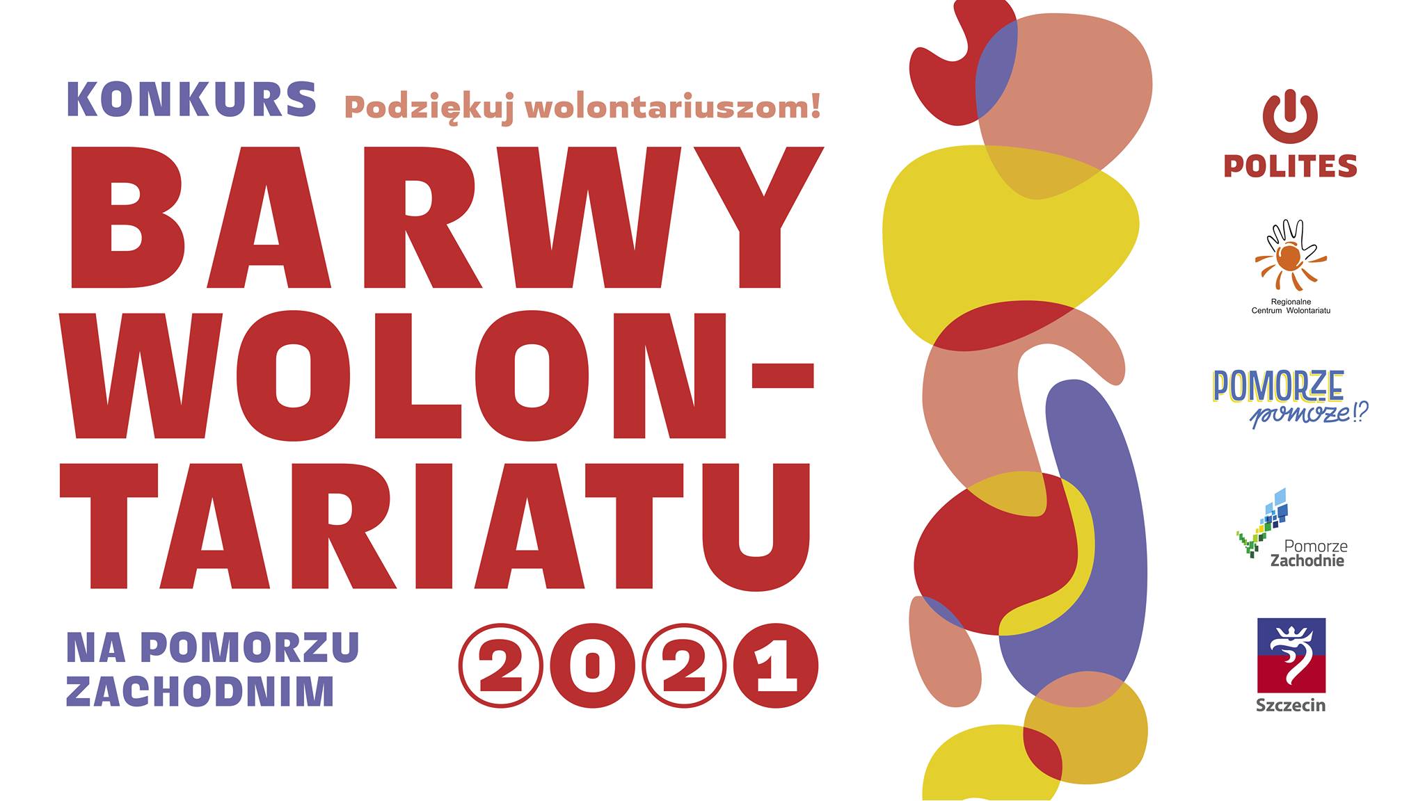 Plakat promocyjny Konkursu Logo Barwy Wolontariatu 2021