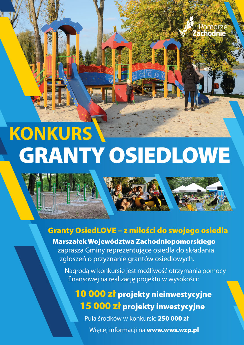 plakat informacyjny Granty Osiedlowe