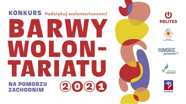 Plakat promocyjny Konkursu Logo Barwy Wolontariatu 2021