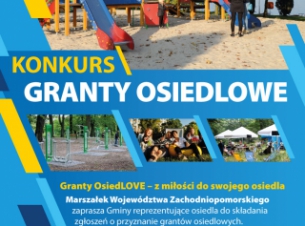 plakat informacyjny Granty Osiedlowe