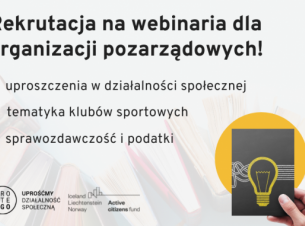 Rekrutacja na webinaria dla organizacji pozarządowych.