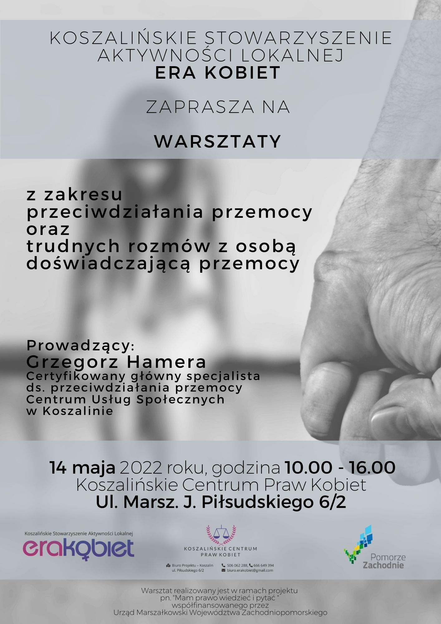 Plakat informacyjny warsztaty z zakresu przeciwdziałania przemocy Plakat informacyjny warsztaty z zakresu przeciwdziałania przemocy